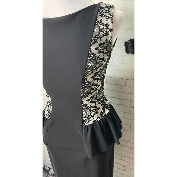 Chiara Boni La Petite Robe Black Silver Sleeveless Cocktail Dress Sz 6 N2 - Picture 10 of 15